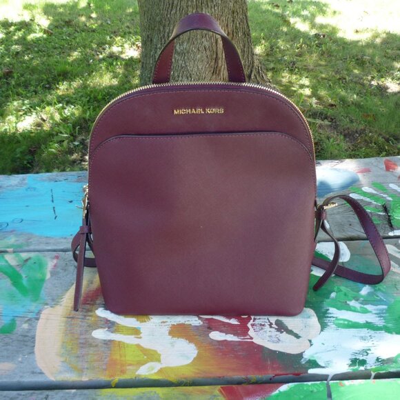 Michael Kors Red Wine Colored EMMY Backpack - With Dustbag - Picture 8 of 8